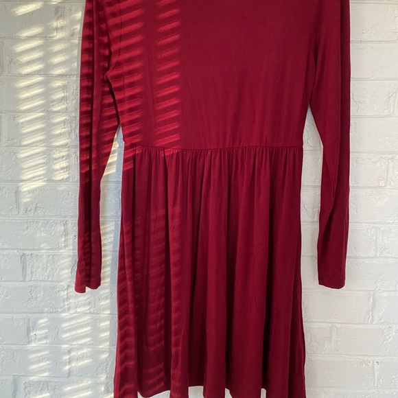 Plain red midi dress for girls - Picture 2 of 2